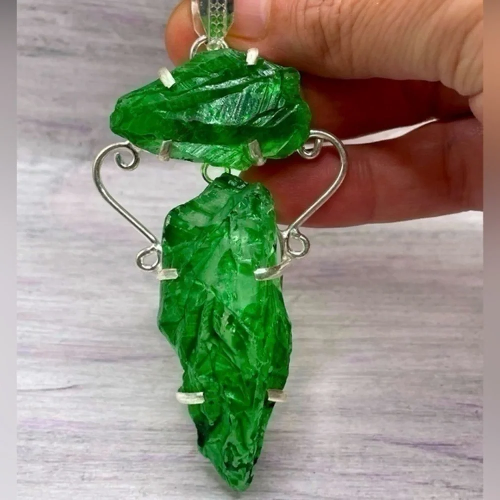 Dyed Green Quartz Pendant